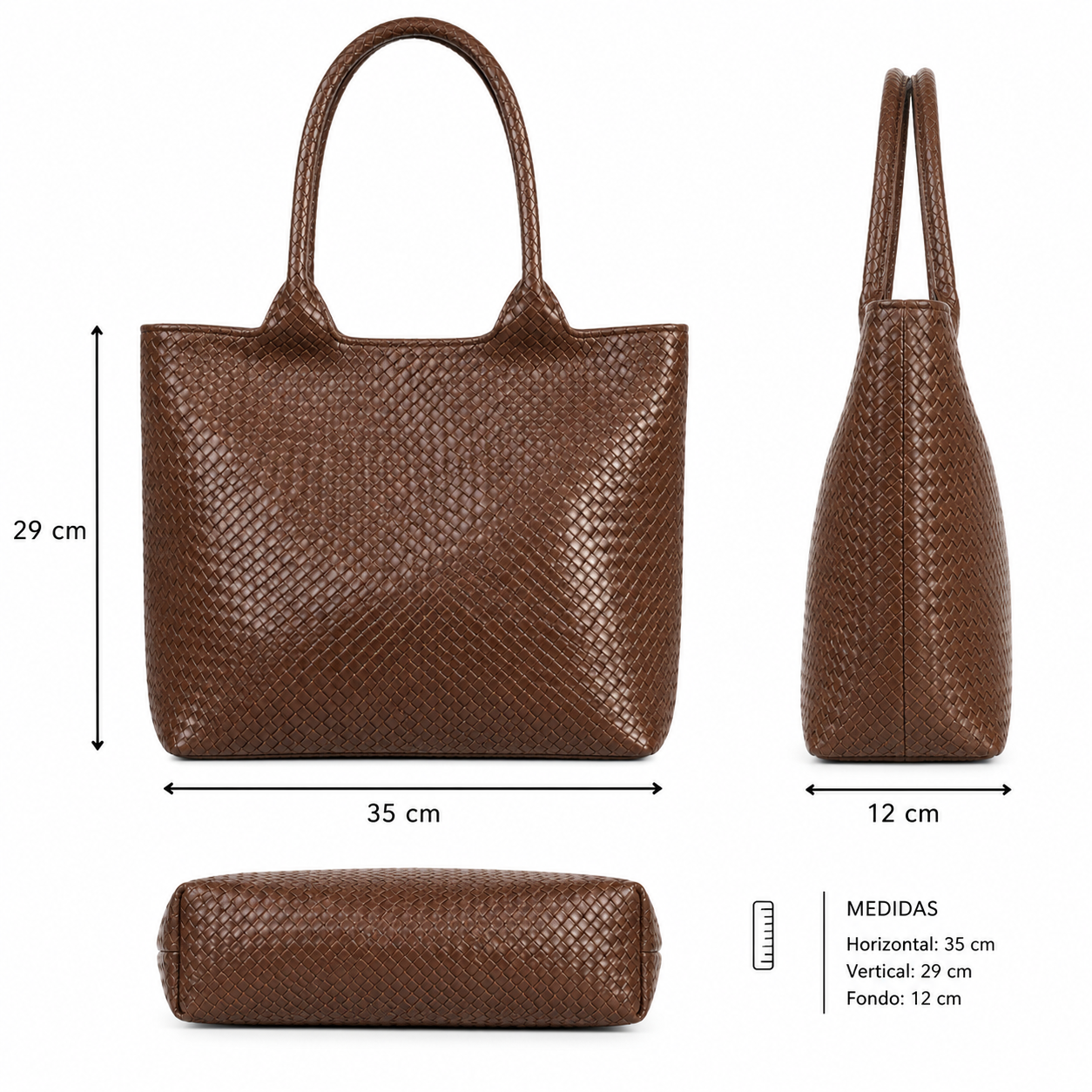 Bolso Mujer Tote Trenzado 1021