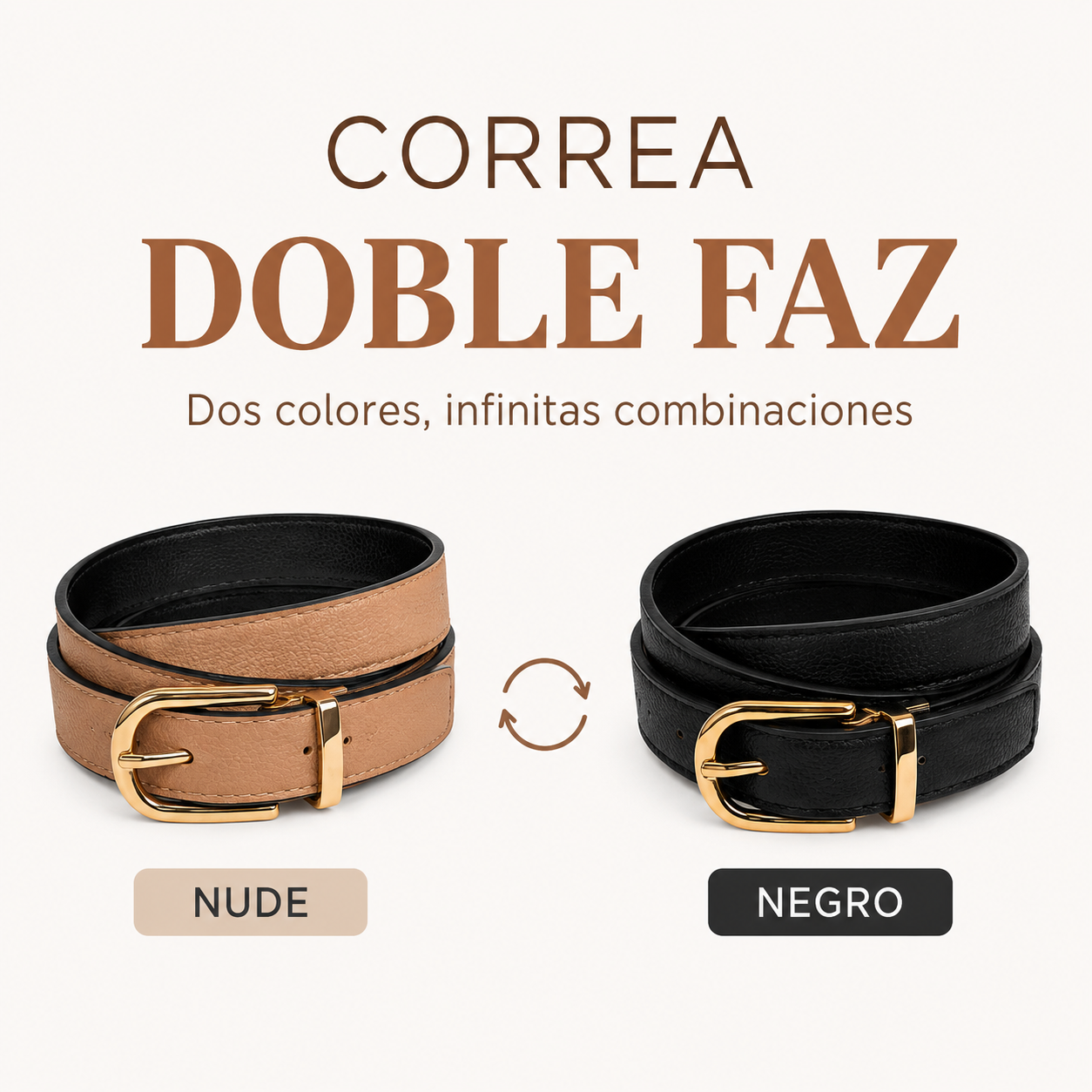 Correa Mujer Doble Faz 2059