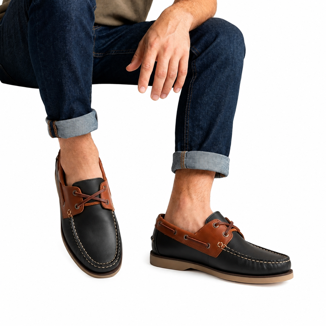 Mocasín Hombre Cuero Náutico clásico 3322