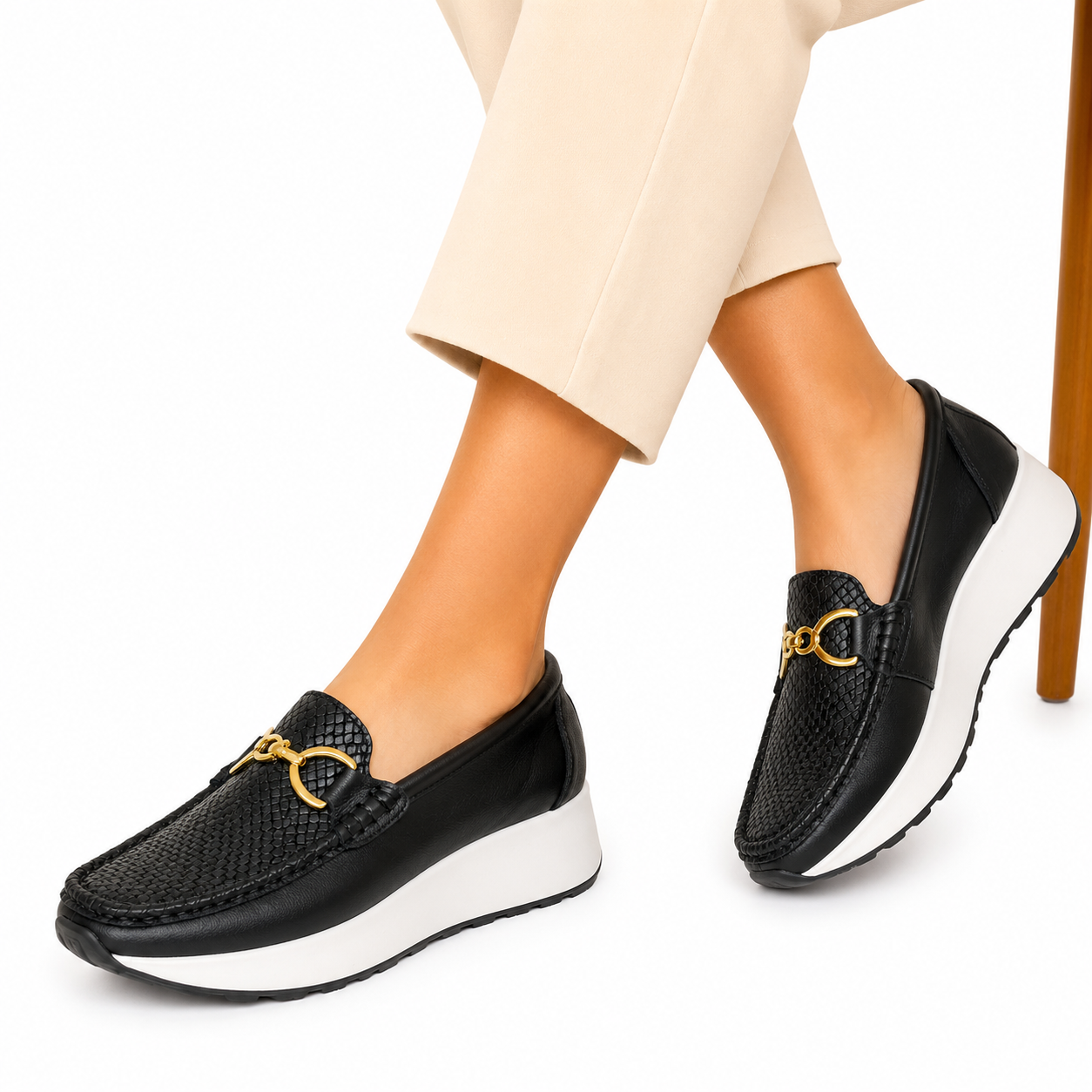 Mocasin Cuero Mujer Herraje 7830