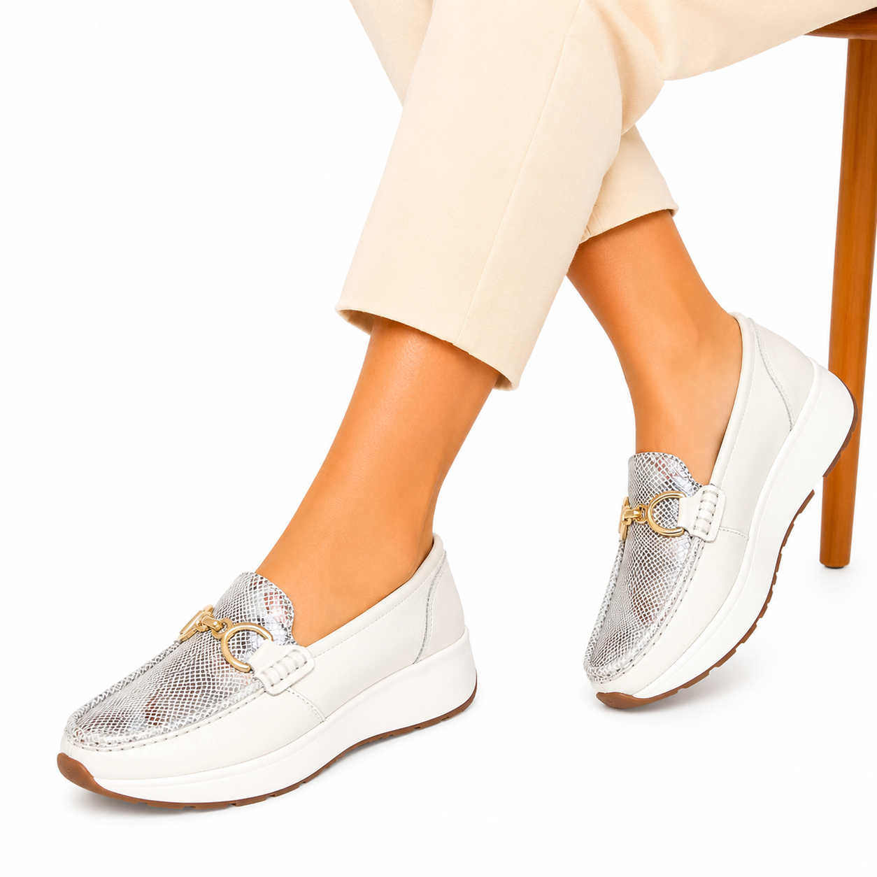 Mocasin Cuero Mujer Herraje 7830
