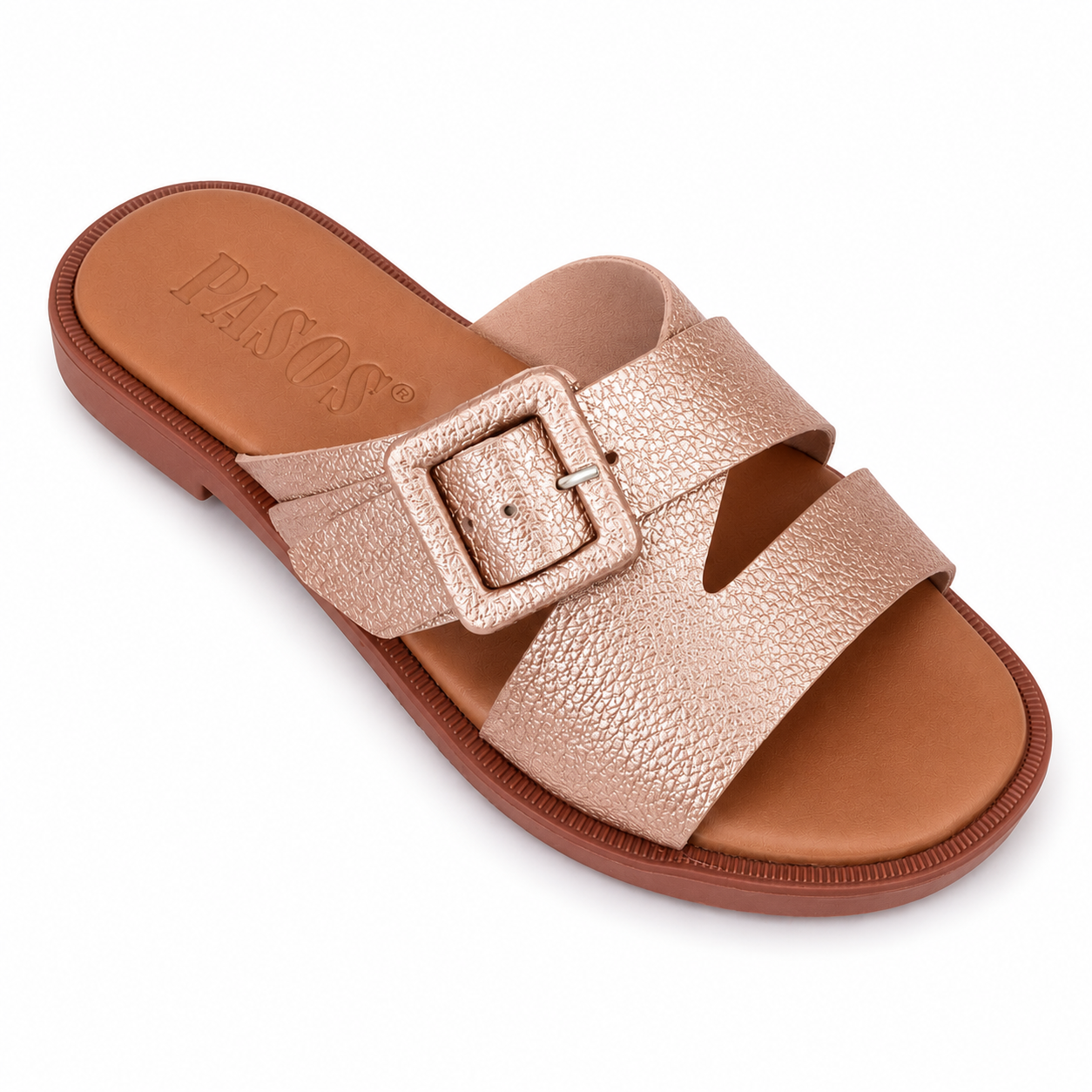 Sandalia Plana Mujer Brisa Oro Rosa 8029