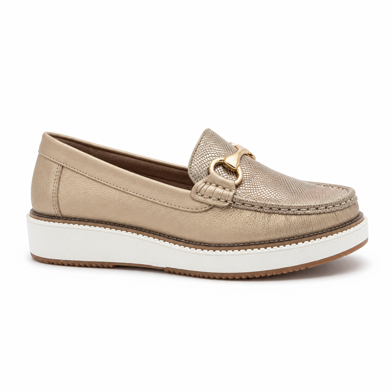 Mocasin Cuero Mujer Ebano 8134