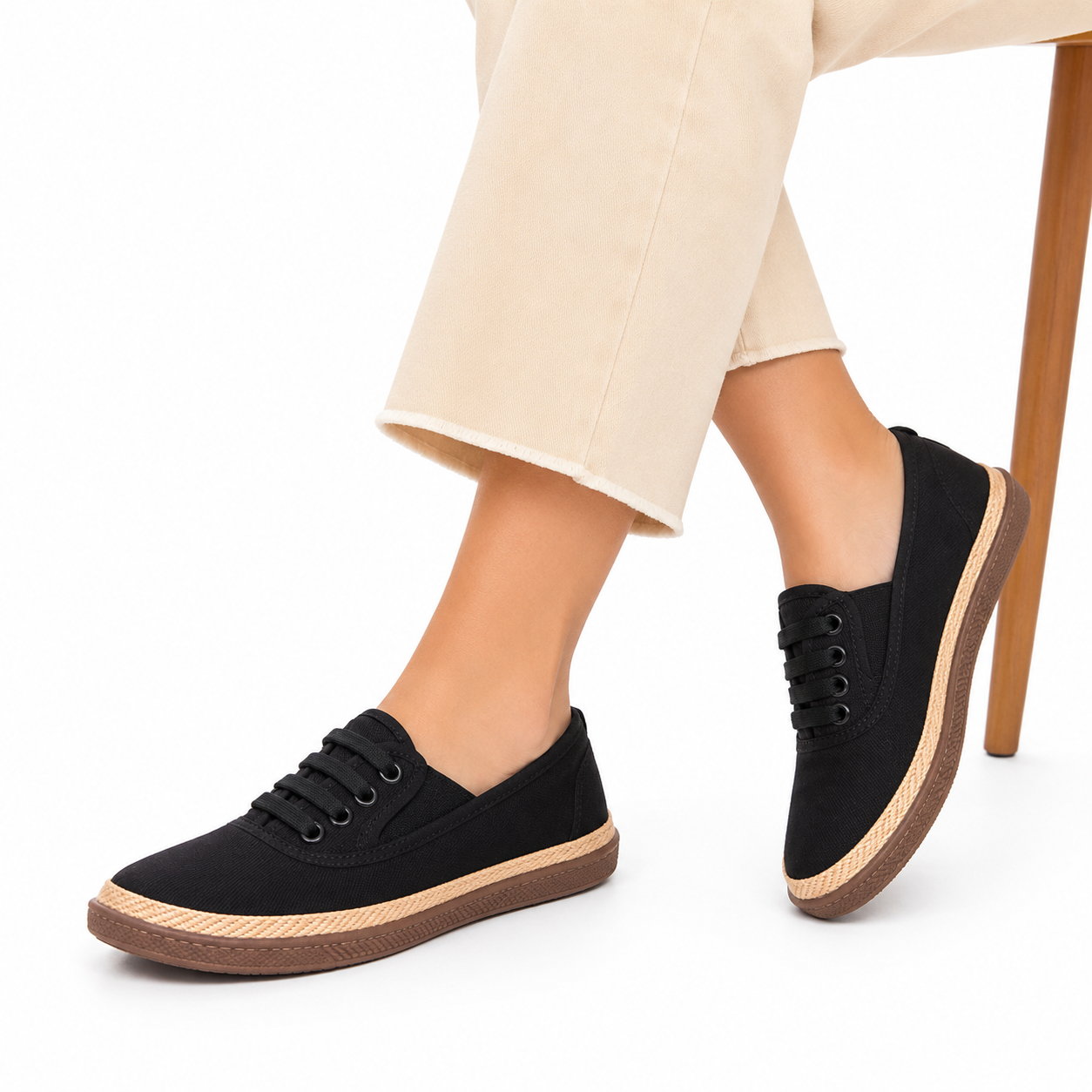 Baletas Mujer Espadrila Cordon 8085
