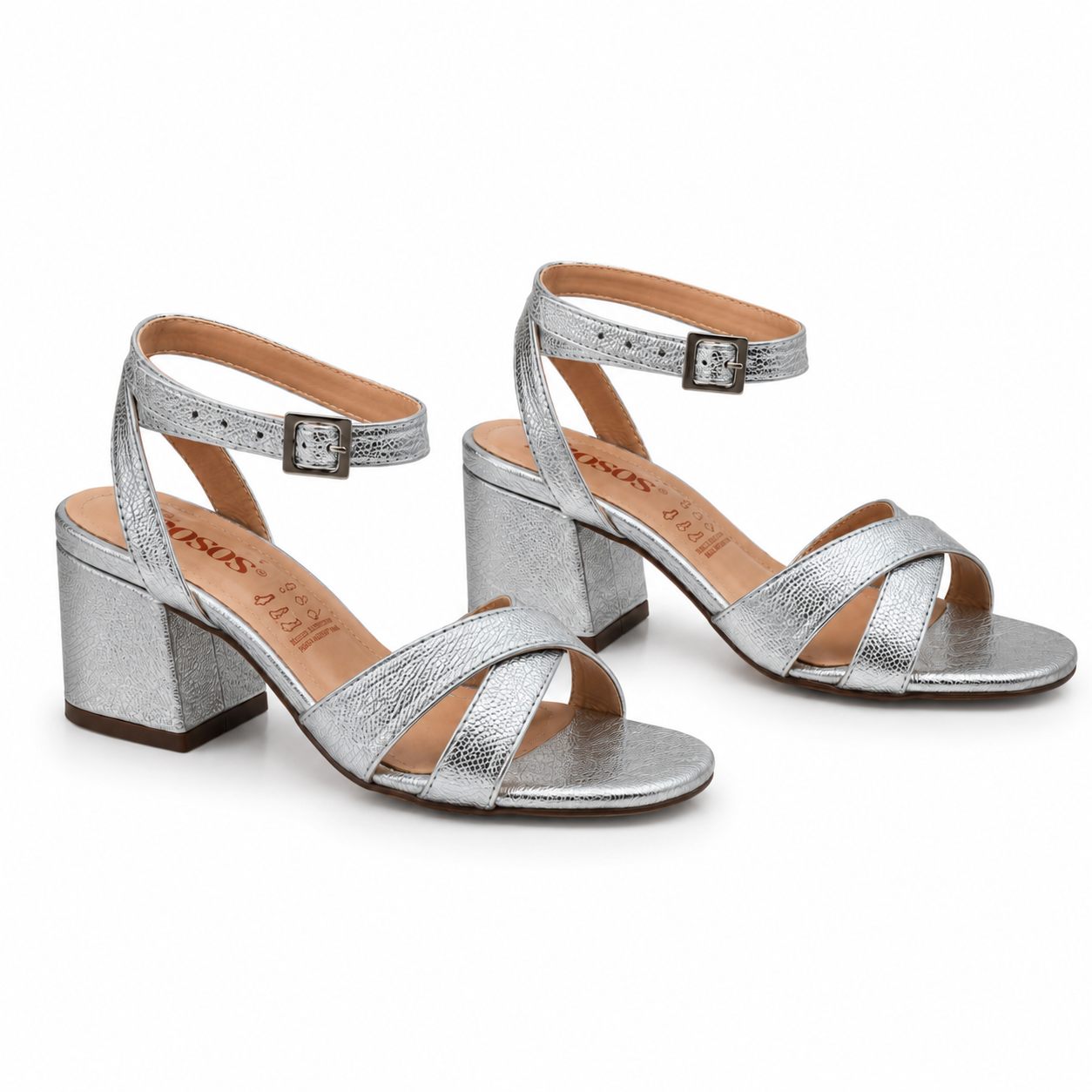 Sandalia de Tacon Mujer Tiras Cruzadas 8179