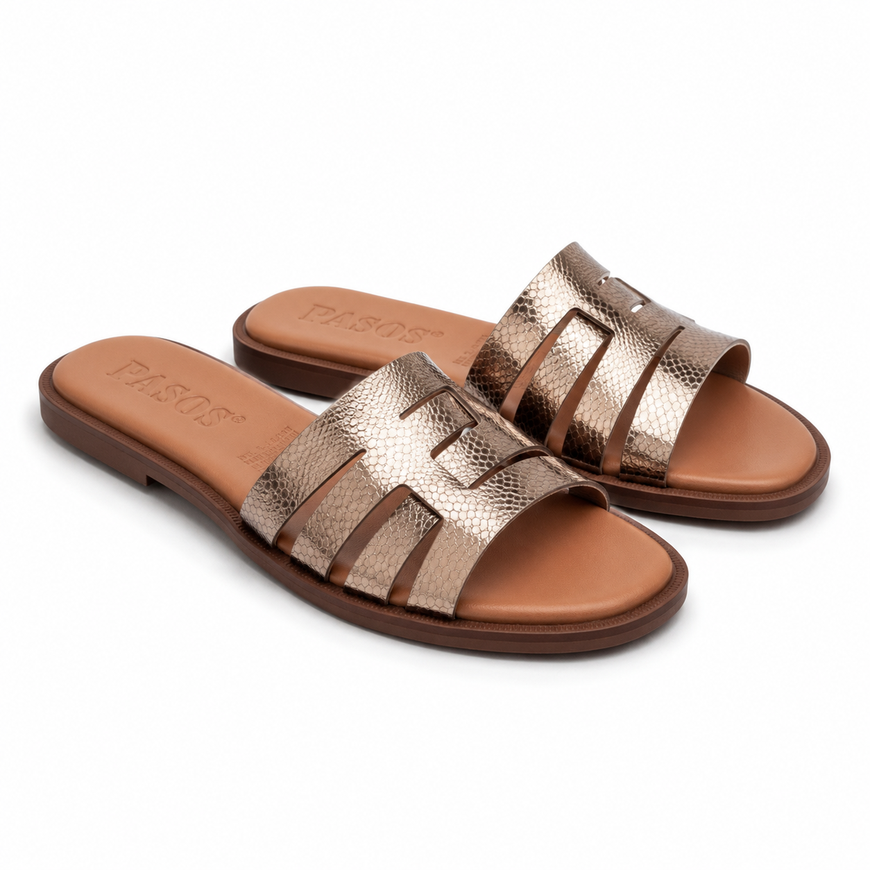 Sandalia Plana Cuero Mujer 2H 8028