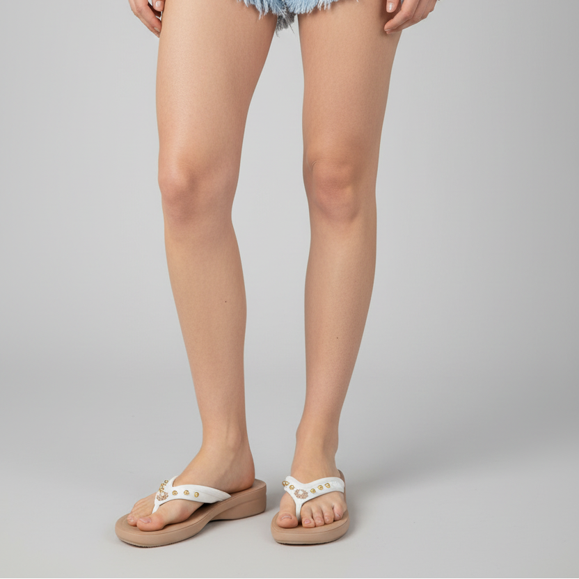 Modelo toma cerrada flip-flop blanco - exacta a la original