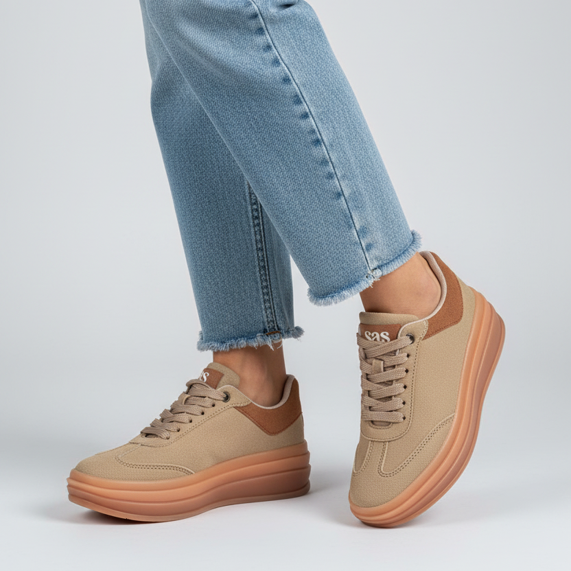 Modelo toma cerrada zapatilla deportiva arena ante Ref 8095