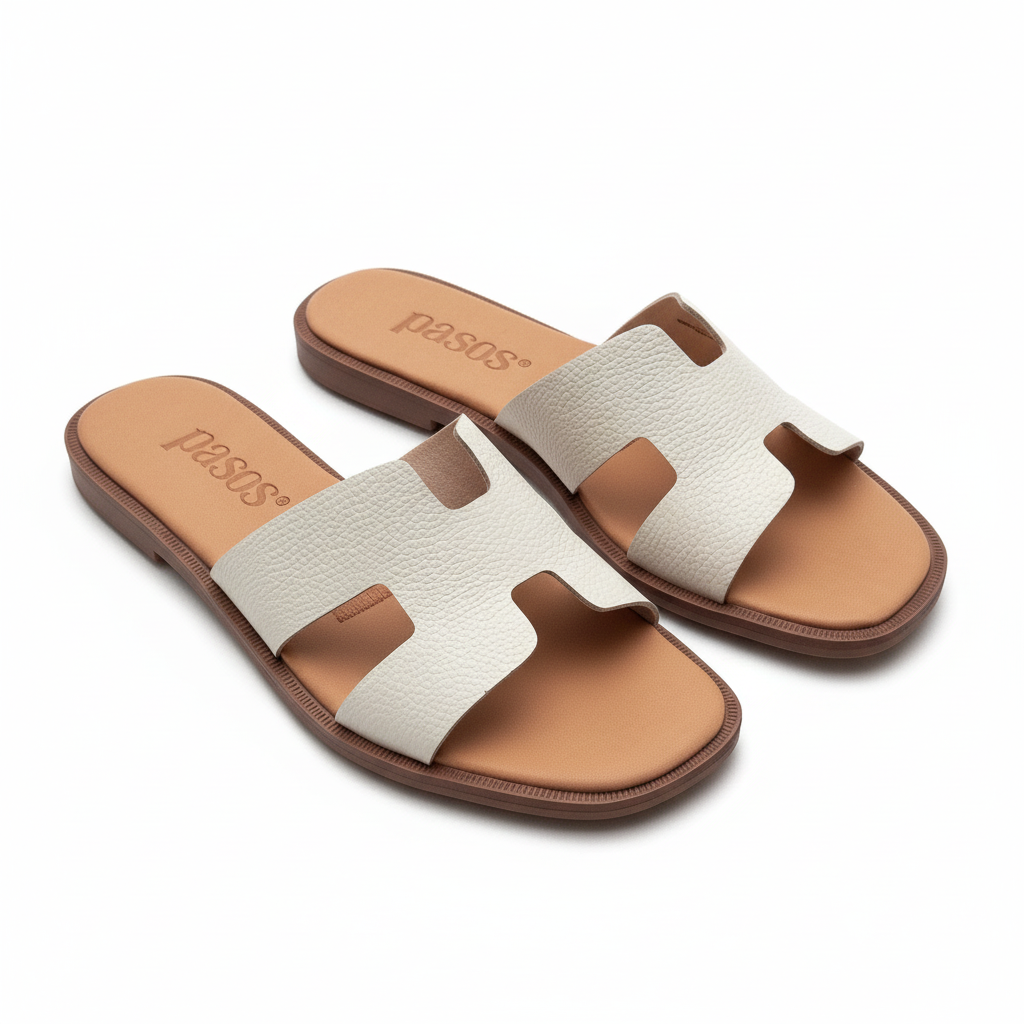 Par de sandalias beige