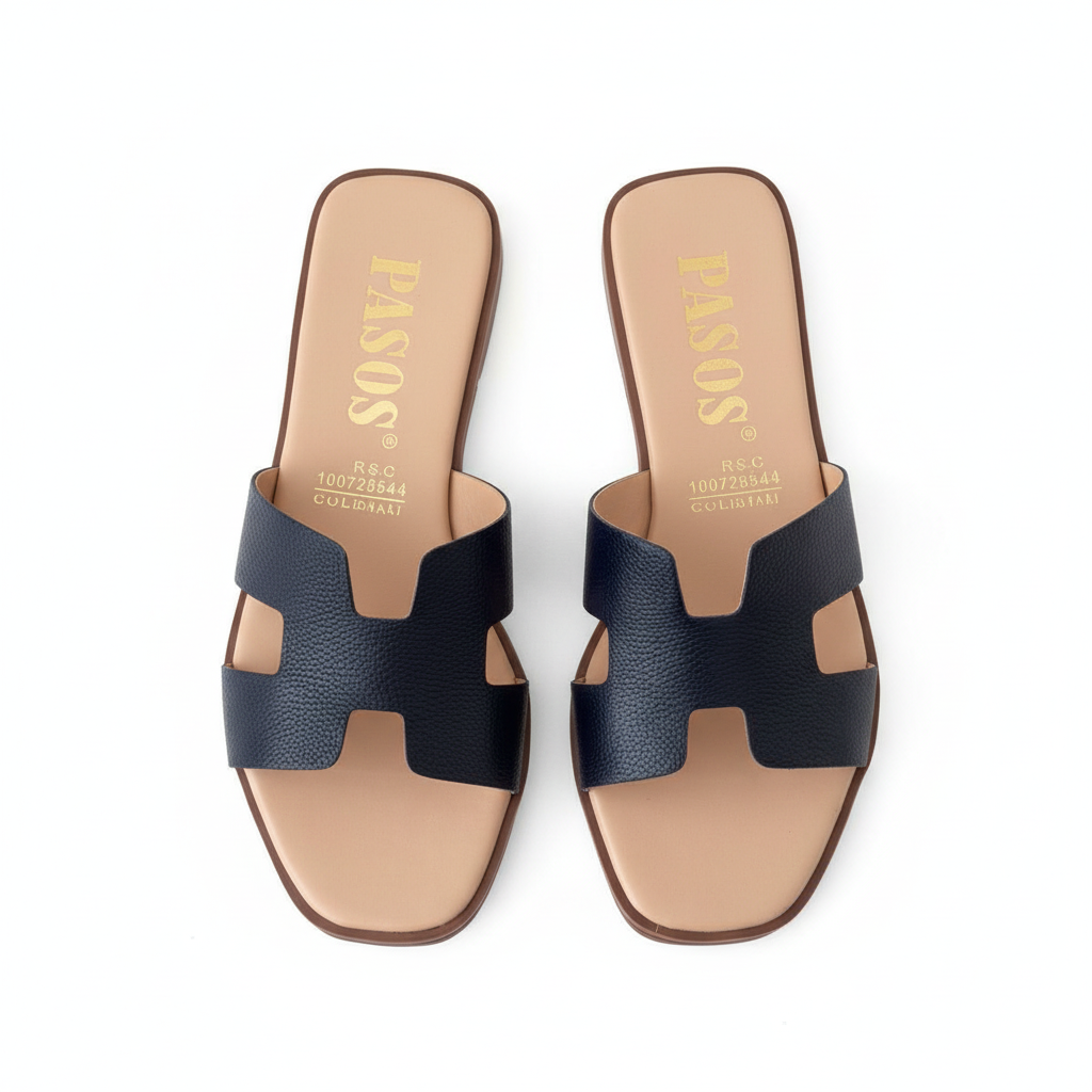 Sandalia azul marino vista superior