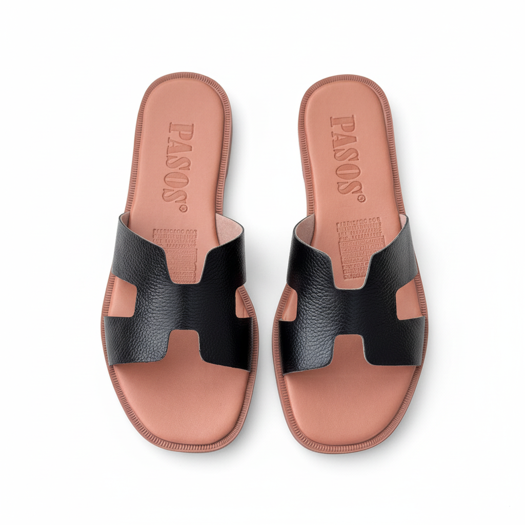 Sandalia negra vista superior