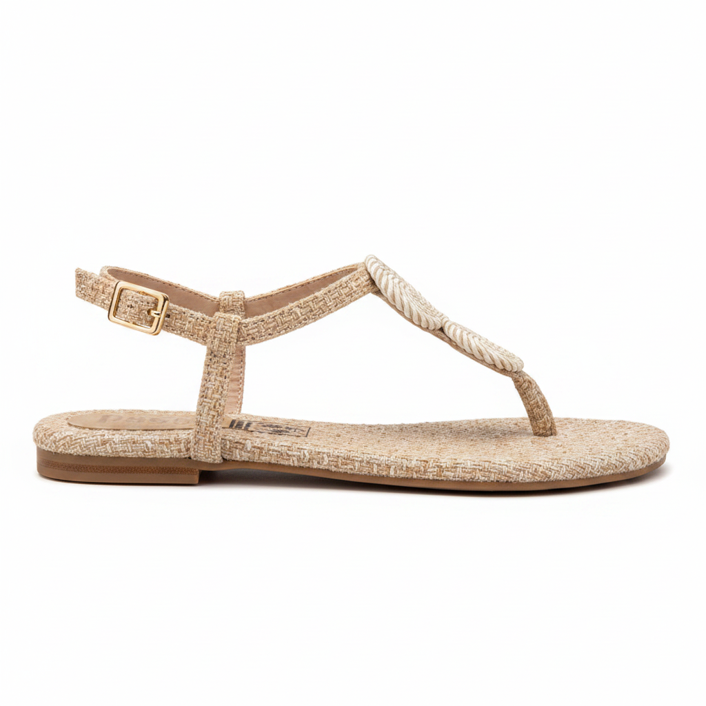 Sandalia PASOS 7941 beige vista lateral