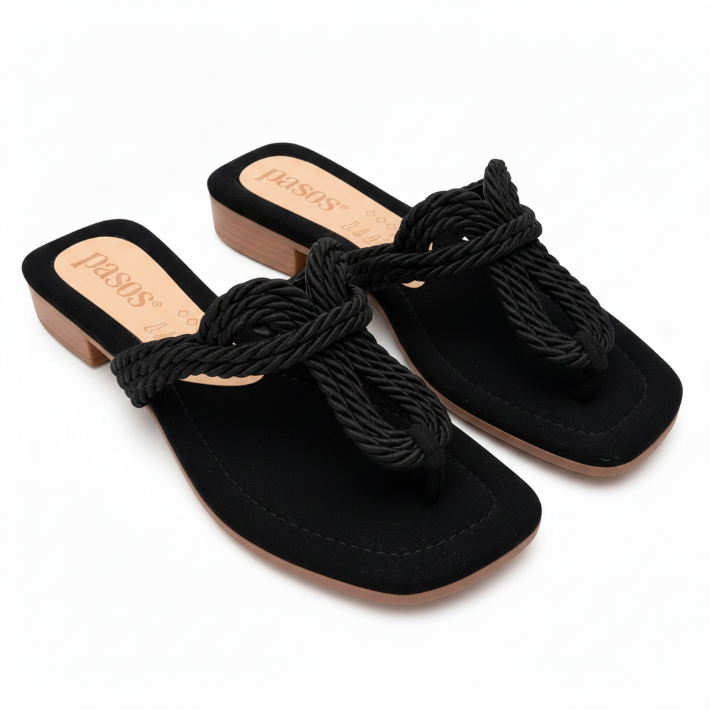 Sandalia PASOS 8036 negro vista angular