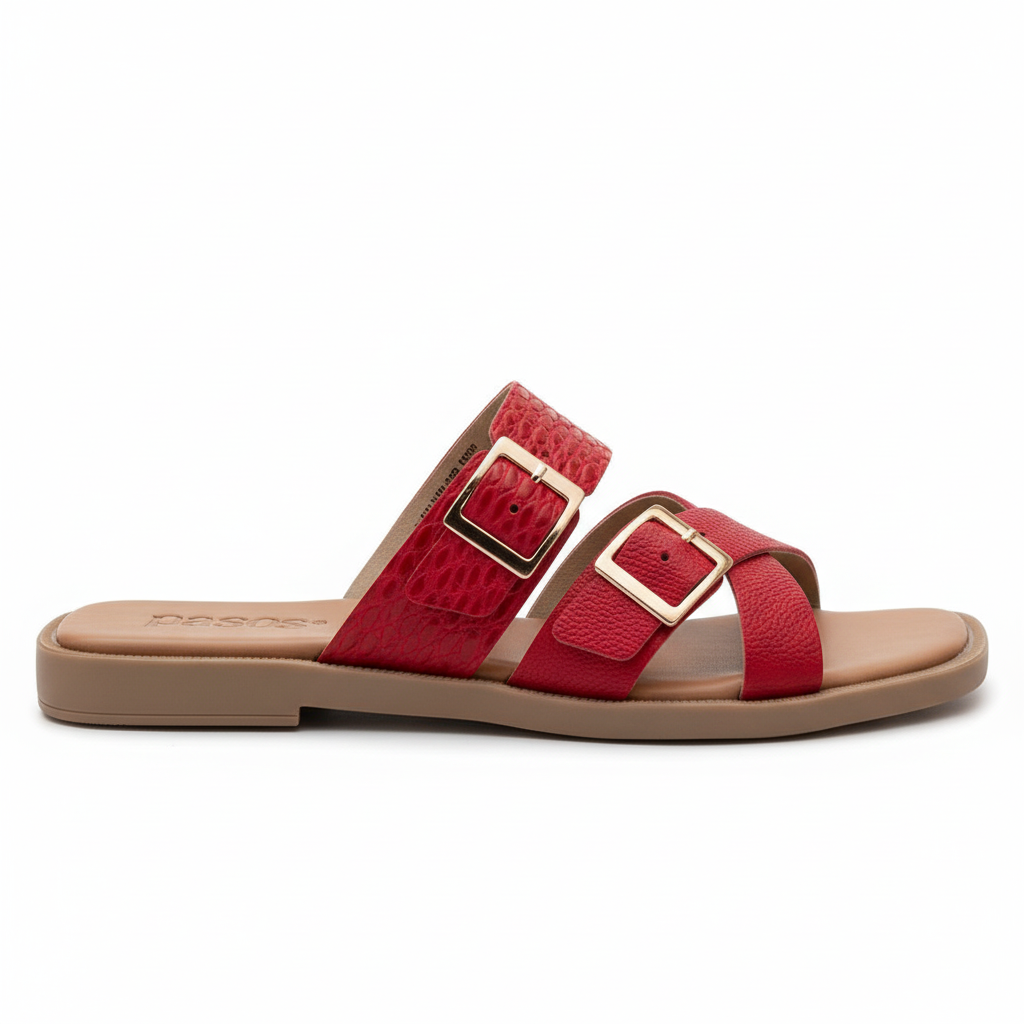 Sandalia PASOS 8160 roja vista lateral