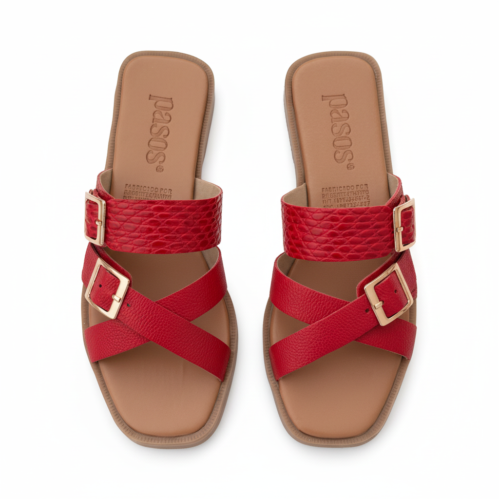 Sandalia PASOS 8160 roja vista superior