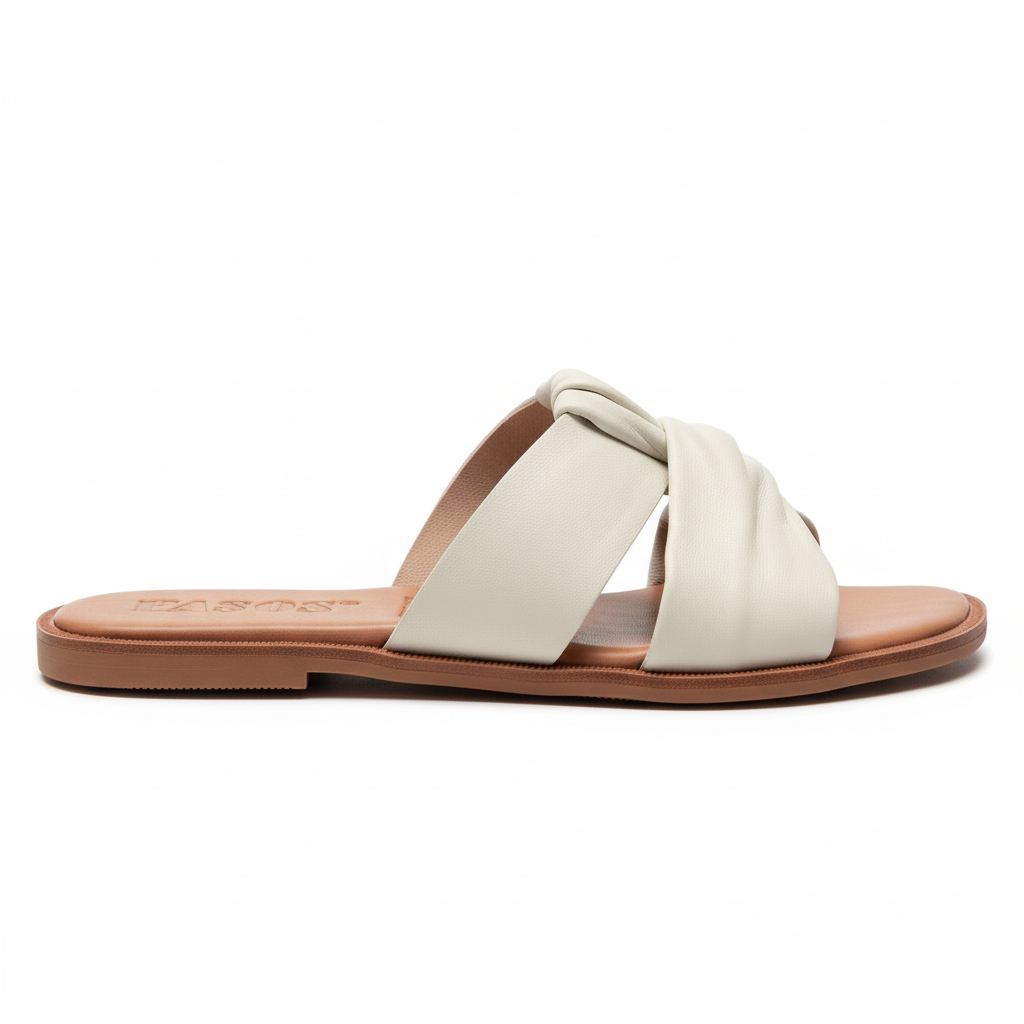 Sandalia PASOS blanca vista lateral