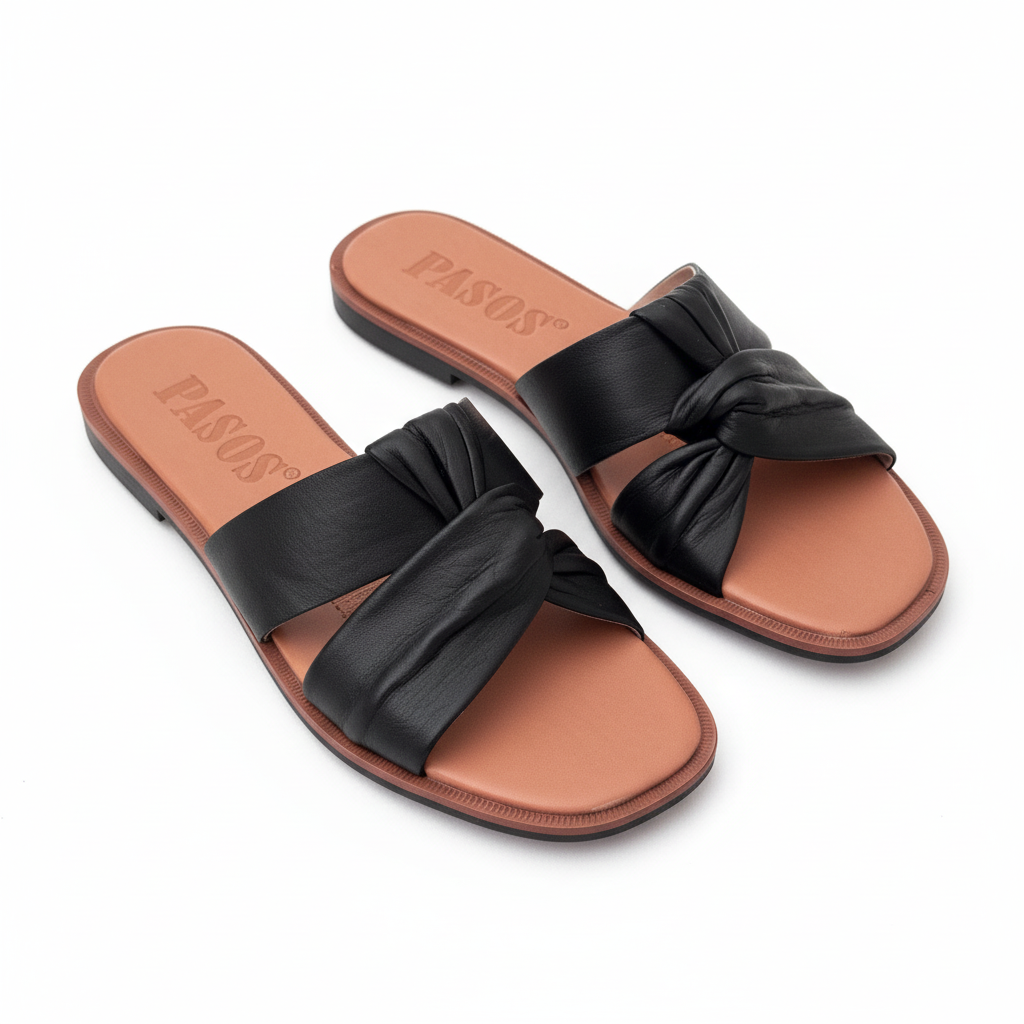 Sandalia Plana de cuero 8022