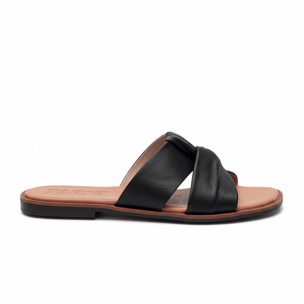 Sandalia Plana de cuero 8022