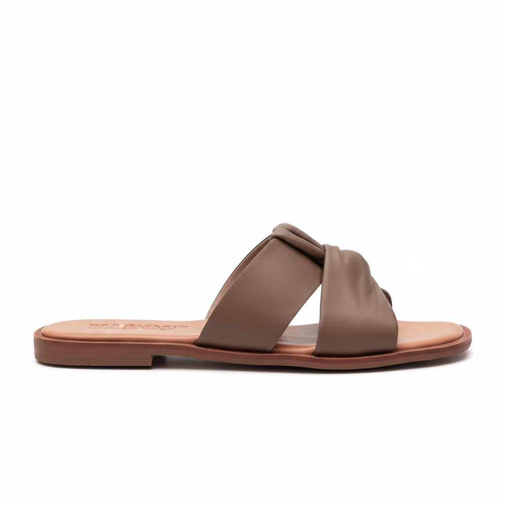 Sandalia PASOS taupe vista lateral