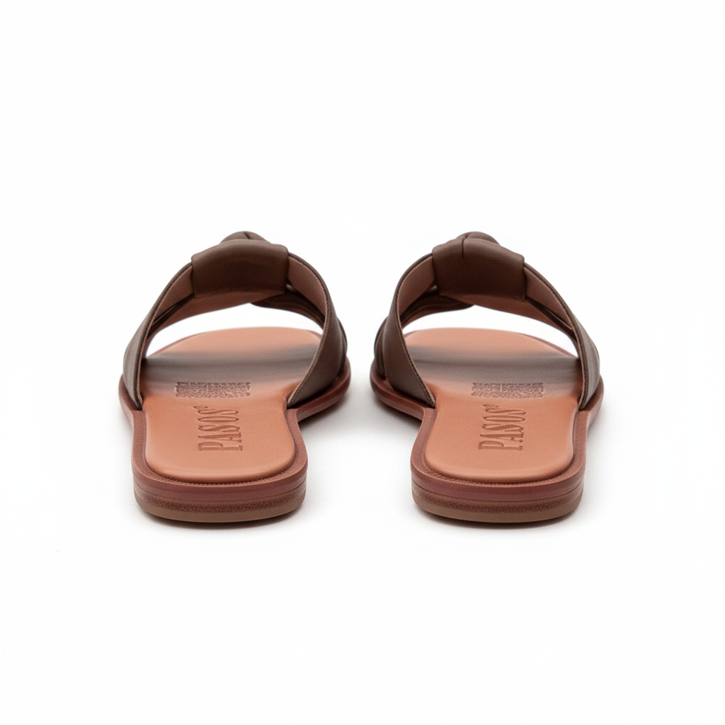 Sandalia PASOS taupe vista trasera