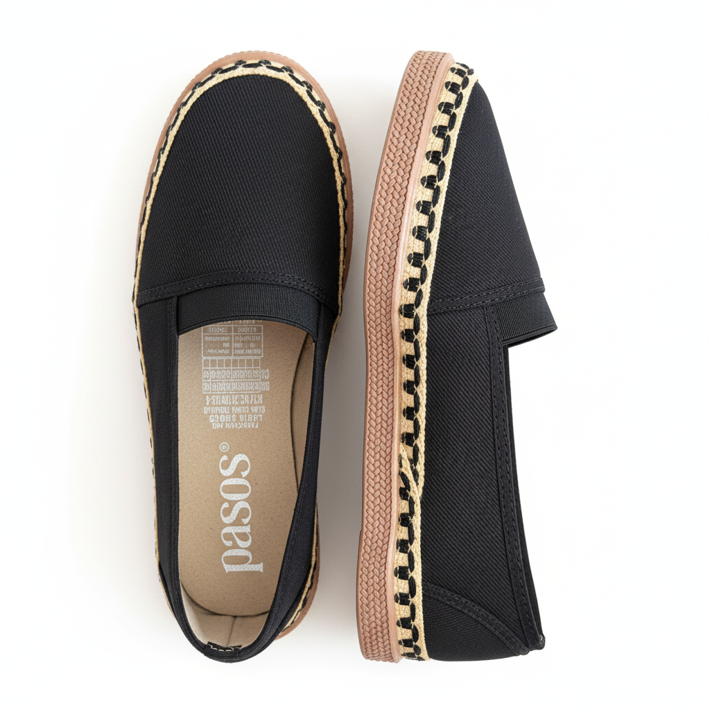 Vista aérea alpargata negra