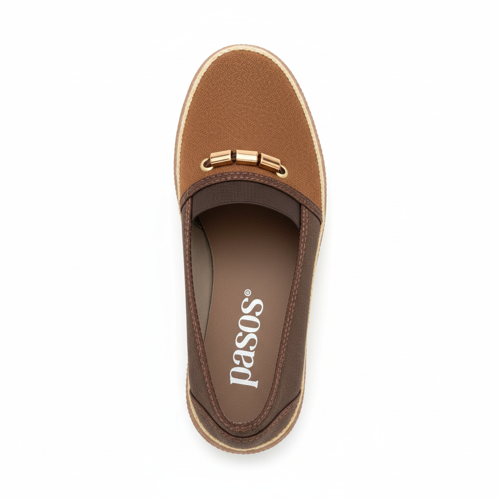 Vista aérea mocasín plataforma ante café Ref 8170