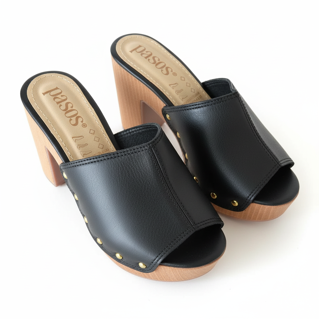 Vista angular frontal negra