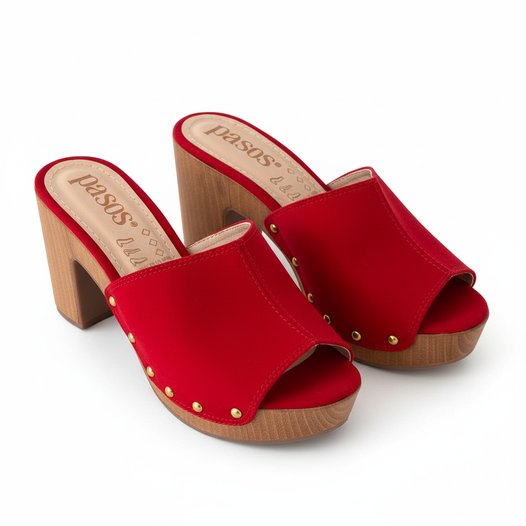 Vista angular frontal roja